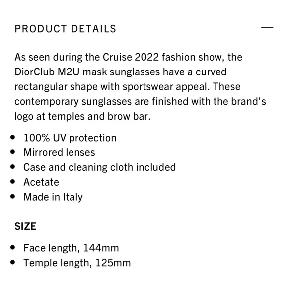 NWT! Diorclub M2U Mask Sunglasses - Blue - Picture 5 of 5